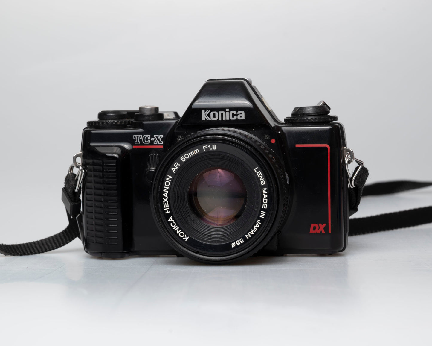 Konica TC-X 35mm film SLR w/ Hexanon AR 50mm f1.8 lens + manual (serial 268882)