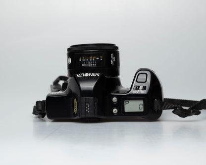 Minolta Dynax 3000i 35mm SLR w/ Minolta AF 50mm f1.7 lens + Program D 314i flash (serial 62301669))