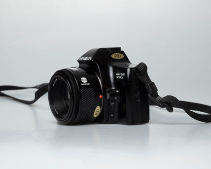 Minolta Dynax 3000i 35mm SLR w/ Minolta AF 50mm f1.7 lens + Program D 314i flash (serial 62301669))