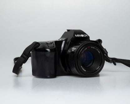 Minolta Dynax 3000i 35mm SLR w/ Minolta AF 50mm f1.7 lens + Program D 314i flash (serial 62301669))