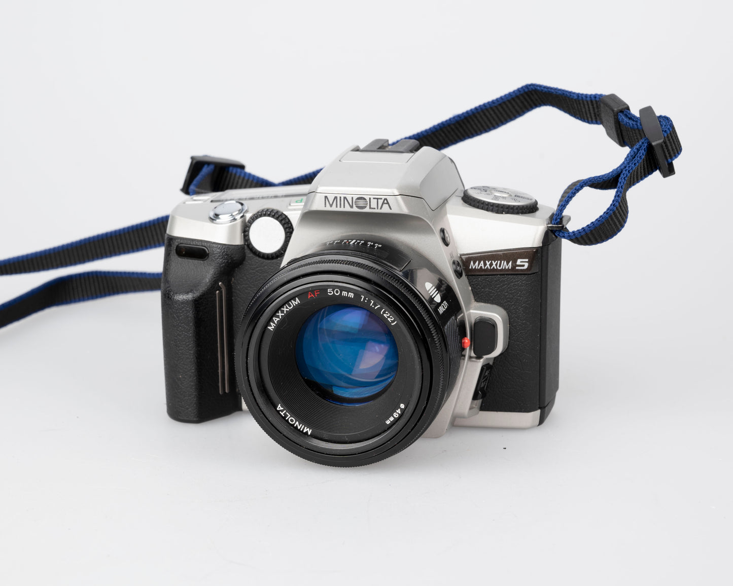 Minolta Maxxum 5 35 mm SLR avec objectif 50 mm f1.7 + manuels + boîte d'origine