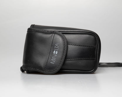 Appareil photo Minolta Riva Zoom 125 EX Date 35mm avec étui et manuel (numéro de série 95904275)