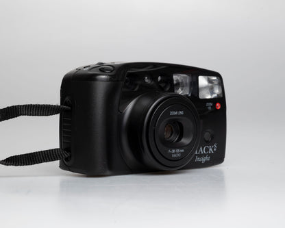 Black's (Samsung) Insight Zoom 105 35mm camera w/ original box, case, and manual (serial 1541839)
