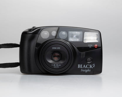 Black's (Samsung) Insight Zoom 105 35mm camera w/ original box, case, and manual (serial 1541839)