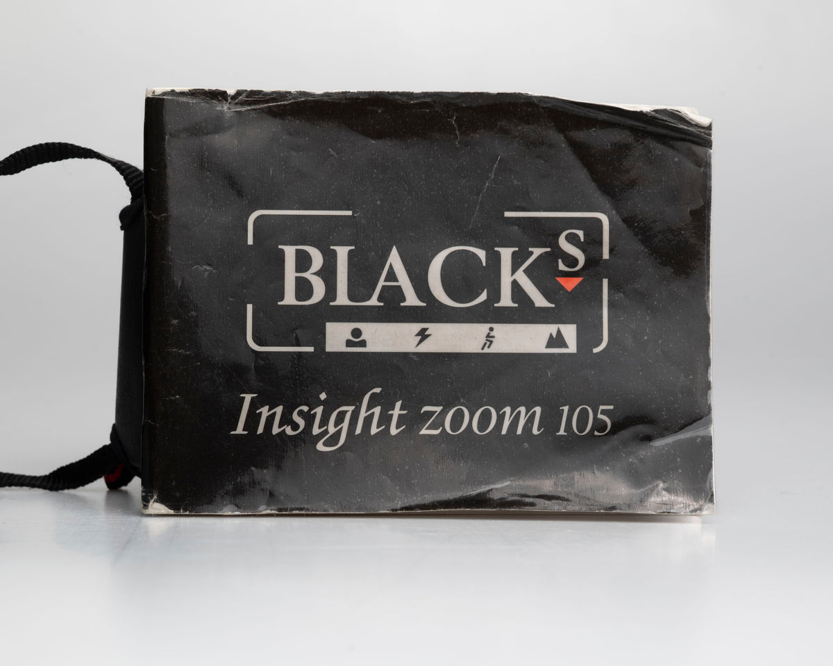 Black's (Samsung) Insight Zoom 105 35mm camera w/ original box, case, and manual (serial 1541839)