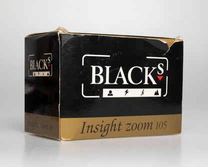 Black's (Samsung) Insight Zoom 105 35mm camera w/ original box, case, and manual (serial 1541839)