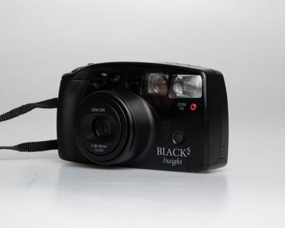 Black's (Samsung) Insight Zoom 105 35mm camera w/ original box, case, and manual (serial 1541839)