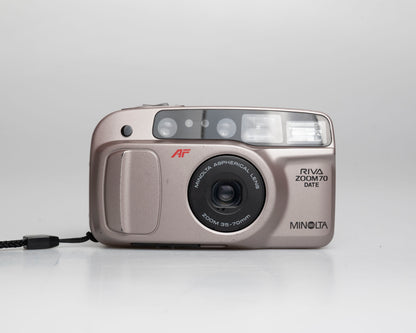 Minolta Riva Zoom 70 Date 35mm camera w/ case (serial 34907746)