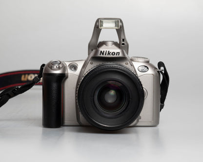 Nikon F55 35mm film SLR w/ AF Nikkor 35-80mm lens (serial 2269252)