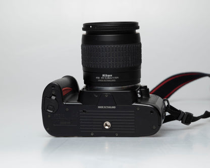 Nikon F75 35mm film SLR w/ AF Nikkor 28-80mm lens (serial 2258155)