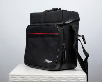 Nikon mid-sized black with red trim camera bag