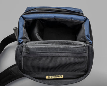 Nikon mid-sized navy blue camera bag