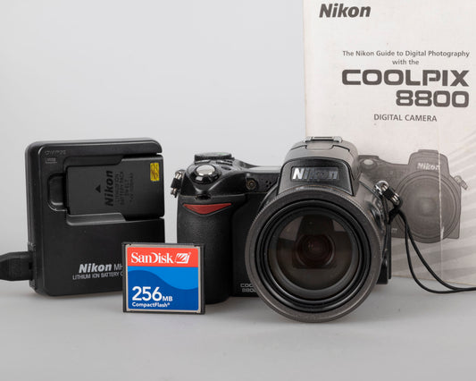 Nikon Coolpix 8800 8MP CCD sensor digicam w/ charger + battery + 256MB CF card