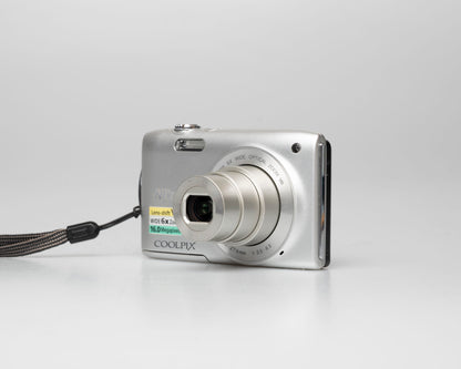 Nikon Coolpix S5300 16MP digicam w/ 64GB SD card + battery + charger (serial 300474121)