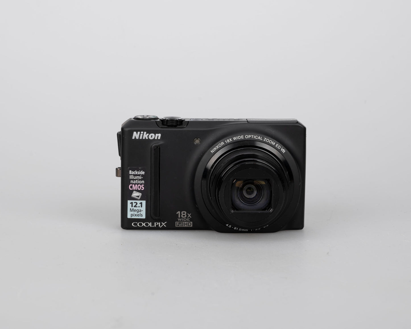 Appareil photo numérique Nikon Coolpix S9100 12,1 MP avec batterie + câble de charge USB (utilise des cartes SD)