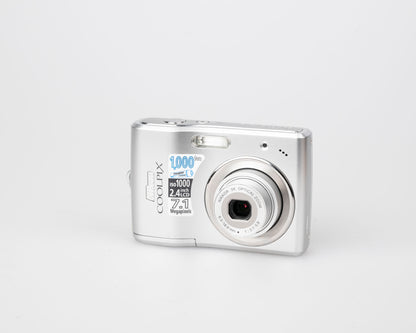 Nikon Coolpix L14 7.1 MP CCD sensor digicam (uses AA batteries and SD memory cards)