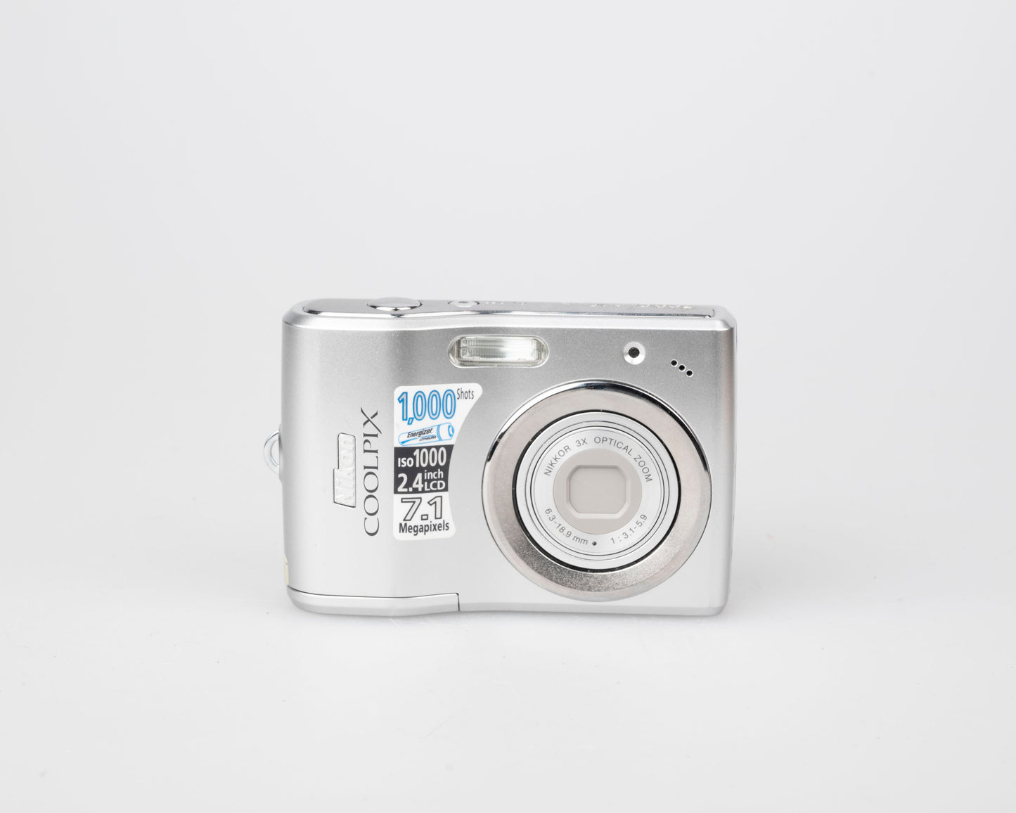 Appareil photo numérique à capteur CCD Nikon Coolpix L14 7,1 MP (utilise des piles AA et des cartes mémoire SD)