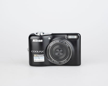 Appareil photo numérique à capteur CCD Nikon Coolpix L32 20,1 MP avec carte SD de 8 Go + étui (utilise des piles AA)