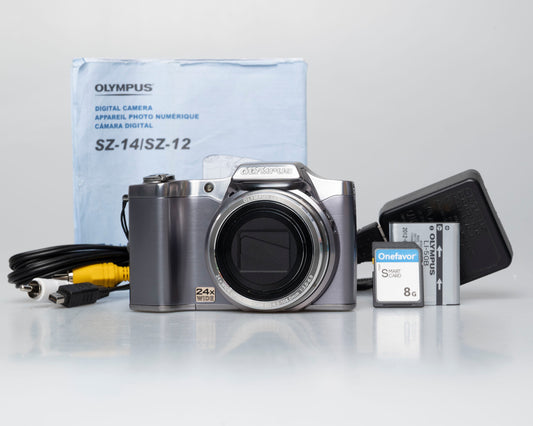 Olympus SZ-12 appareil photo numérique 14MP avec carte SD de 8 Go (numéro de série JJ4239414)
