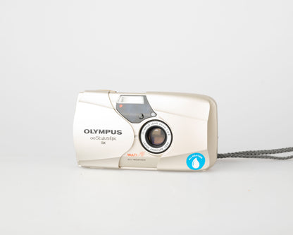 Olympus ∞ Stylus Epic (aka mju II or µ[Mju:]-II) 35mm film camera w/ case + remote + manual (serial 7830782)