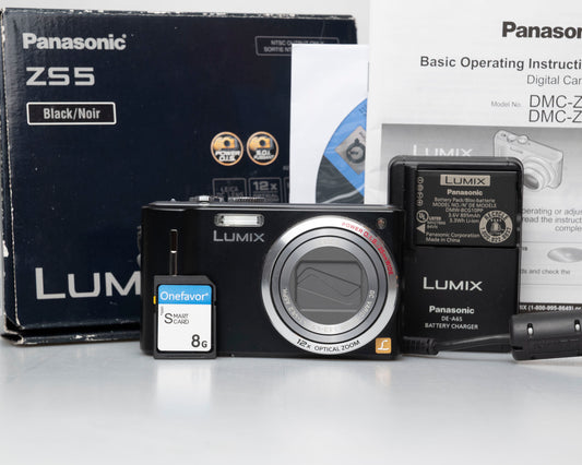 Panasonic Lumix DMC-ZS5 digicam w/ charger + battery + etc
