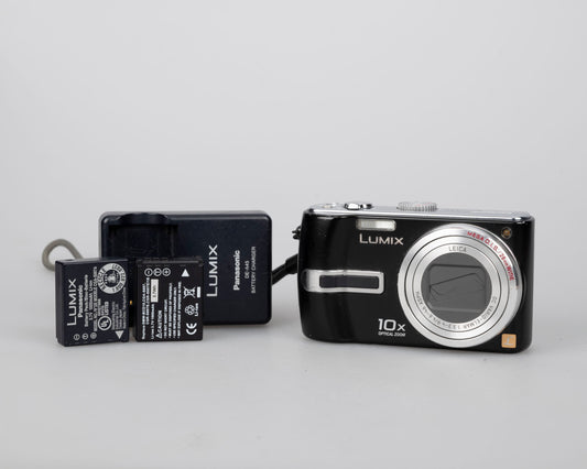 Panasonic Lumix DMC-TZ3 digicam feat/ 7.2 MP CCD sensor + Leica DC Vario-Elmarit lens w/ charger + 2x battery packs