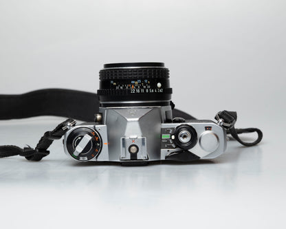 Pentax ME 35mm SLR w/ SMC Pentax M 50mm f2 lens (serial 3704402)
