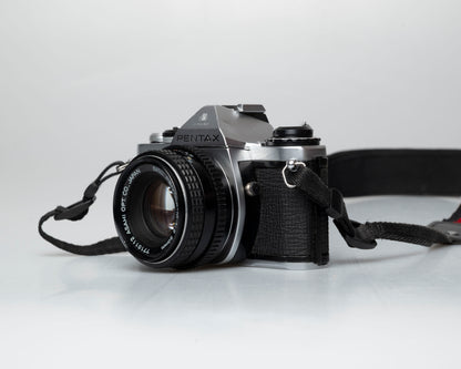 Pentax ME 35mm SLR w/ SMC Pentax M 50mm f2 lens (serial 3704402)