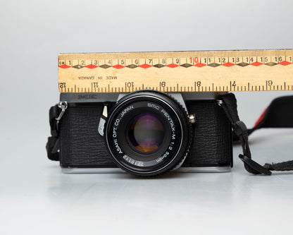 Pentax ME 35mm SLR w/ SMC Pentax M 50mm f2 lens (serial 3704402)
