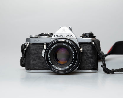 Pentax ME 35mm SLR w/ SMC Pentax M 50mm f2 lens (serial 3704402)