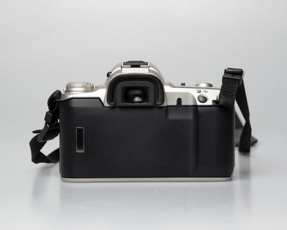 Pentax MZ-50 35mm film camera with kit zoom lens; rear view