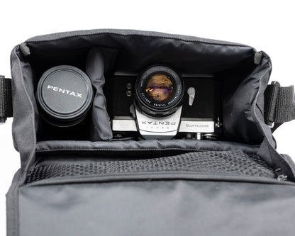 Pentax black mid-sized camera bag