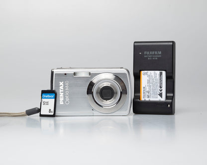 Pentax Optio M40 8 megapixel digicam w/ 8GB SD card + battery + charger (serial 9303499)