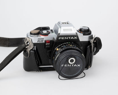 Pentax Program Plus 35mm film SLR w/ 50mm f2 lens + ever-ready case