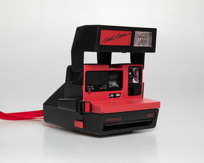 Red Polaroid 600 Cool Cam instant camera (serial J2R1064VJAC)