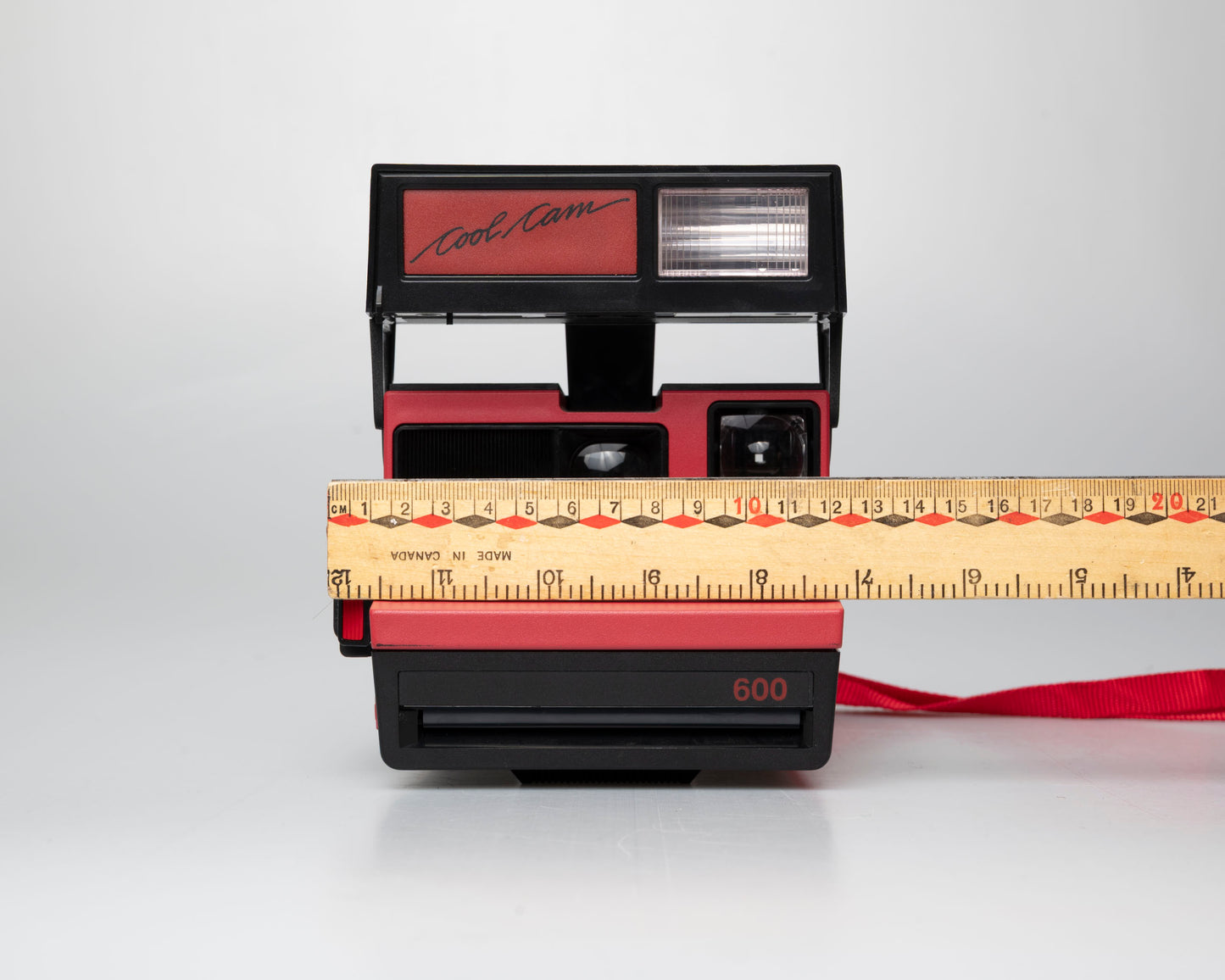Red Polaroid 600 Cool Cam instant camera (serial B1W00700VH)