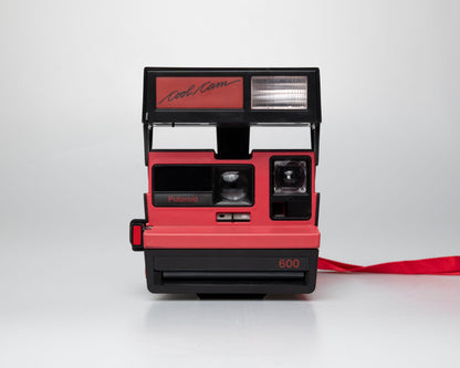 Red Polaroid 600 Cool Cam instant camera (serial B1W00700VH)