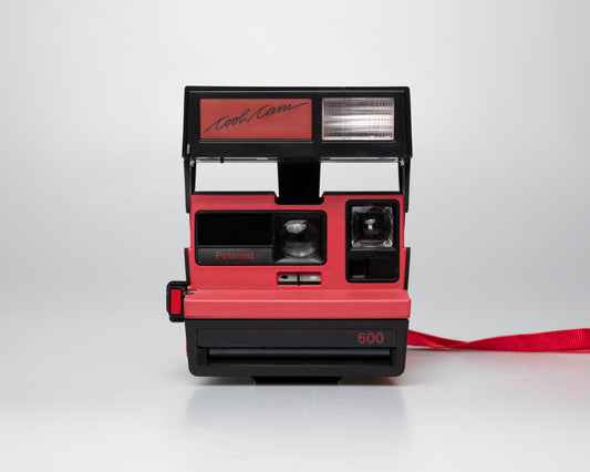Red Polaroid 600 Cool Cam instant camera (serial B1W00700VH)