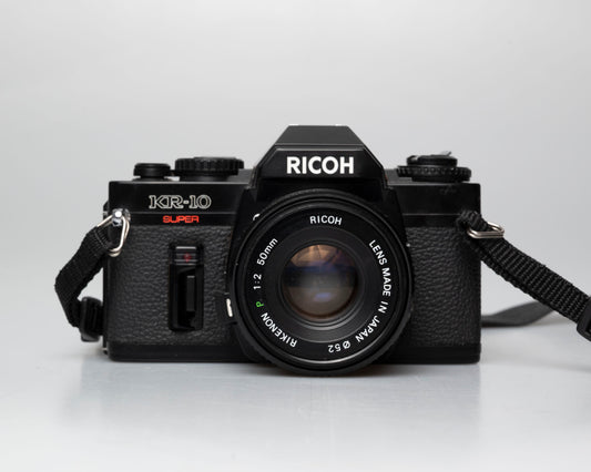 Ricoh KR-10 Super 35mm SLR camera + Rikenon P 50mm 1:2 lens