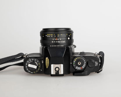 Ricoh KR-10 Super 35mm SLR camera + Rikenon 50mm 1:2 lens (serial 79408046)