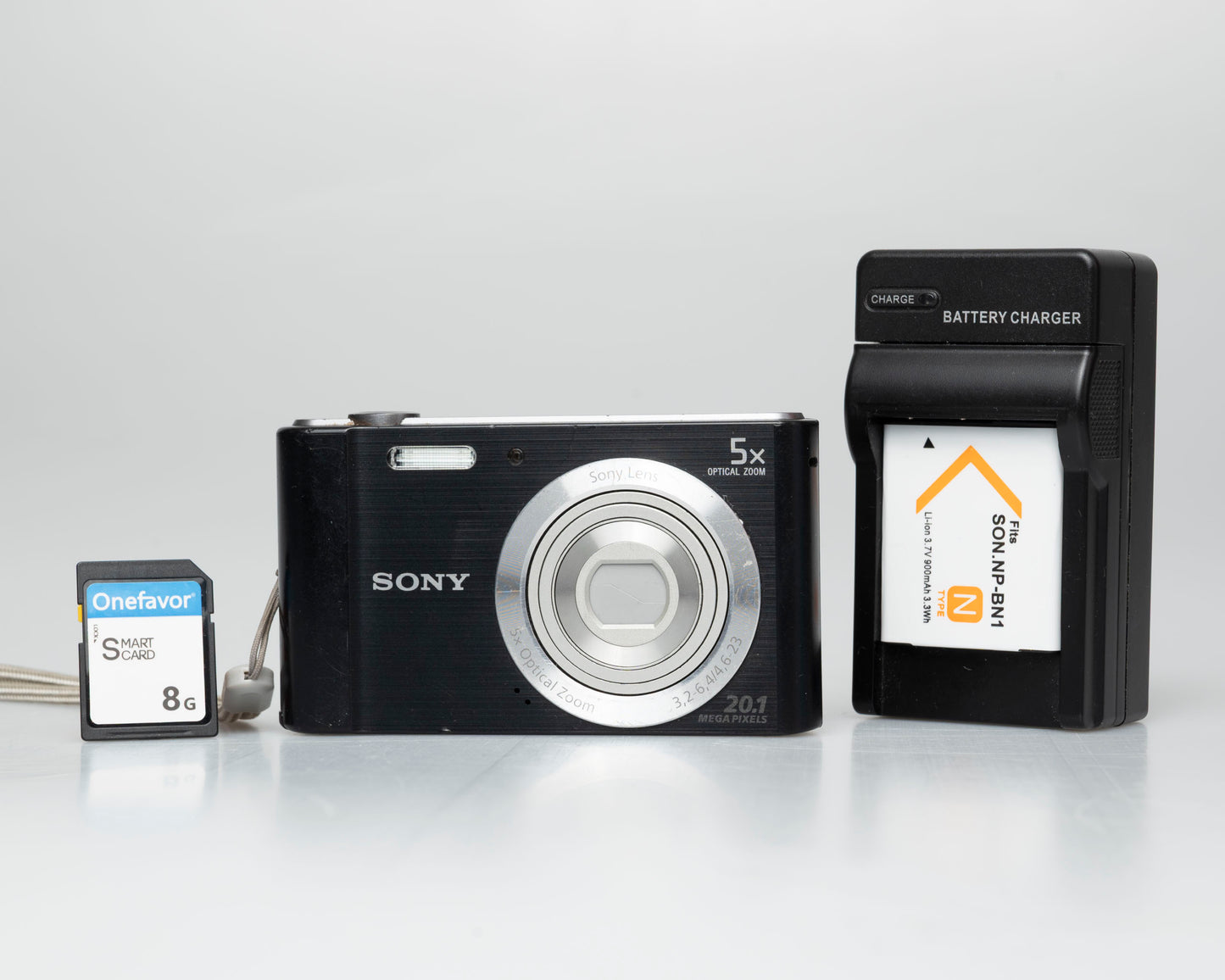Sony Cyber-Shot DSC-W800 20MP digicam w/ 8 GB memory card + charger + battery (serial 0520910)
