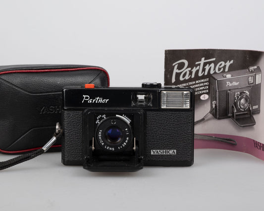 Yashica Partner 35mm film camera w/ case + manual
