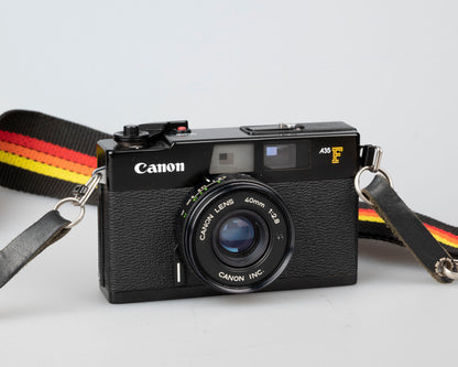 Canon A35F rangefinder 35mm camera with built-in flash w/ case (serial 818578)