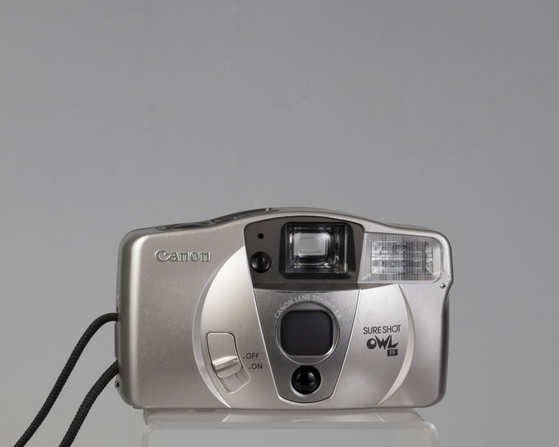 The Canon Sure Show Owl PF (aka Canon Prima 9S) is a basic but good quality 35mm point-and-shoot from the year 2000)