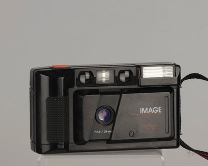 Image 35AFC (similar to Halina AF800) 35mm camera with mini shoulder bag
