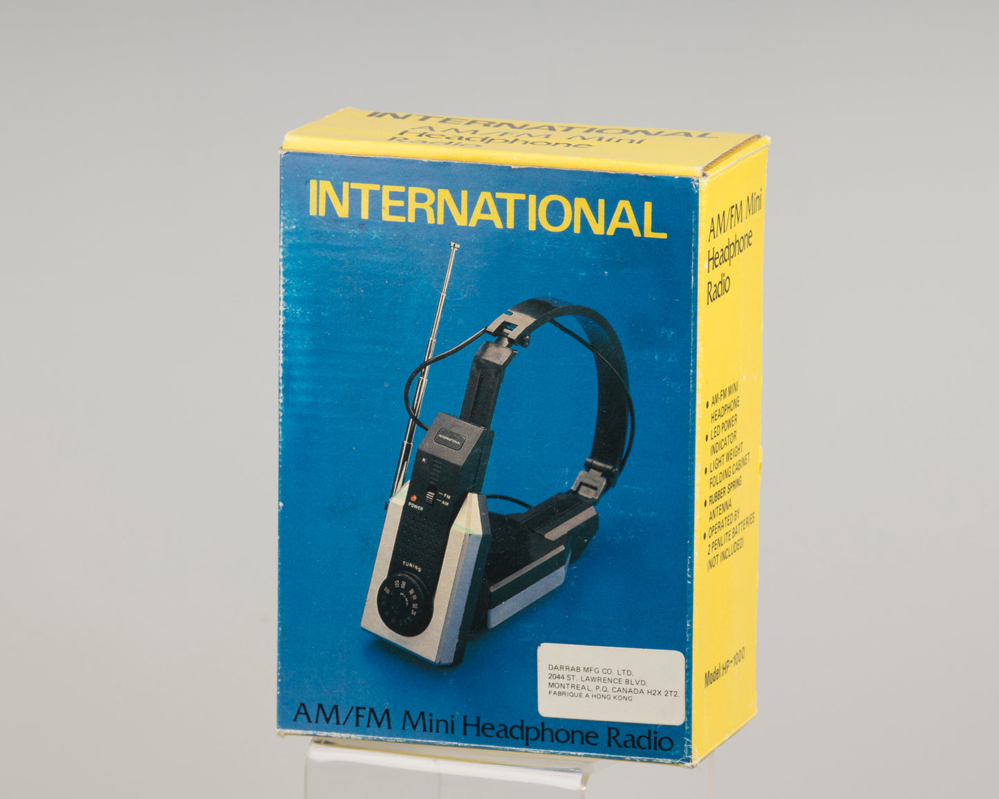 International vintage AM/FM headphone radio