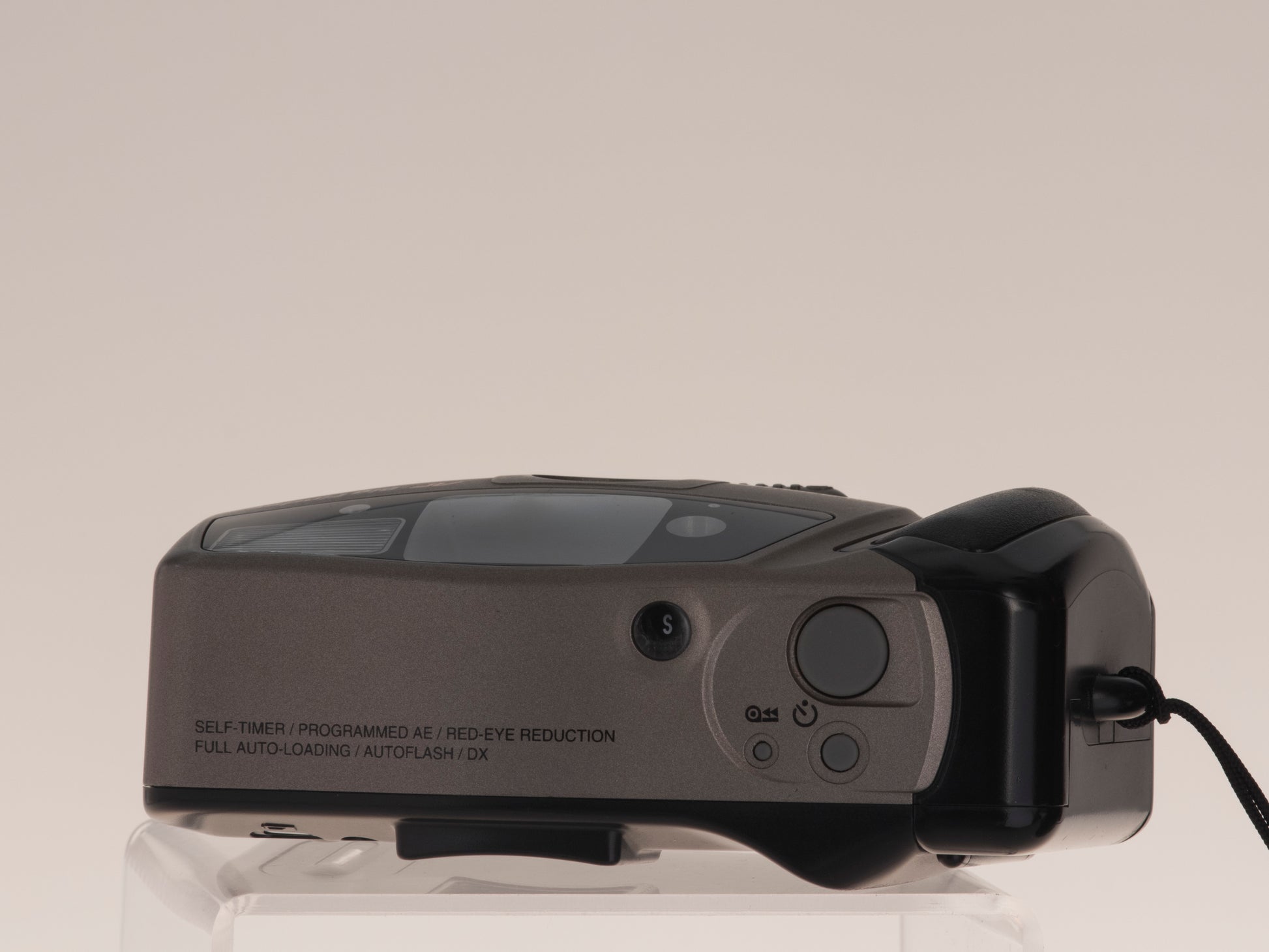 Minolta AF-Big Finder 35mm film camera. top view.