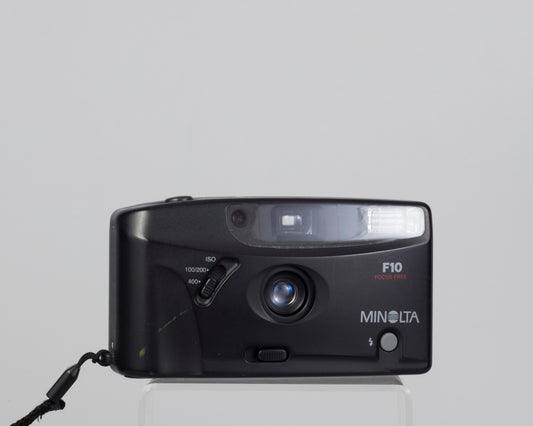 Minolta F10 35mm film camera (serial 32508647)