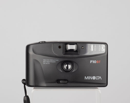The Minolta F10BF is a simple 35mm point-and-shoot from the late 1990s.