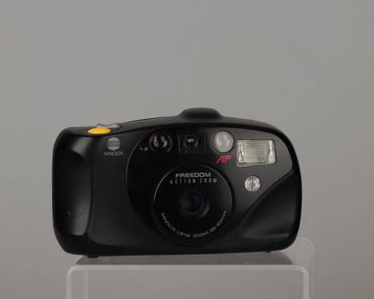 The Minolta Freedom Action Zoom is a rugged 35mm point-and-shoot that provides good image quality.